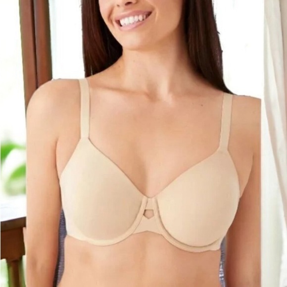 Wacoal NWT Superbly Smooth Contour Underwire Bra Sand Nude Tan 853342 Sz 40DDD - Picture 1 of 13